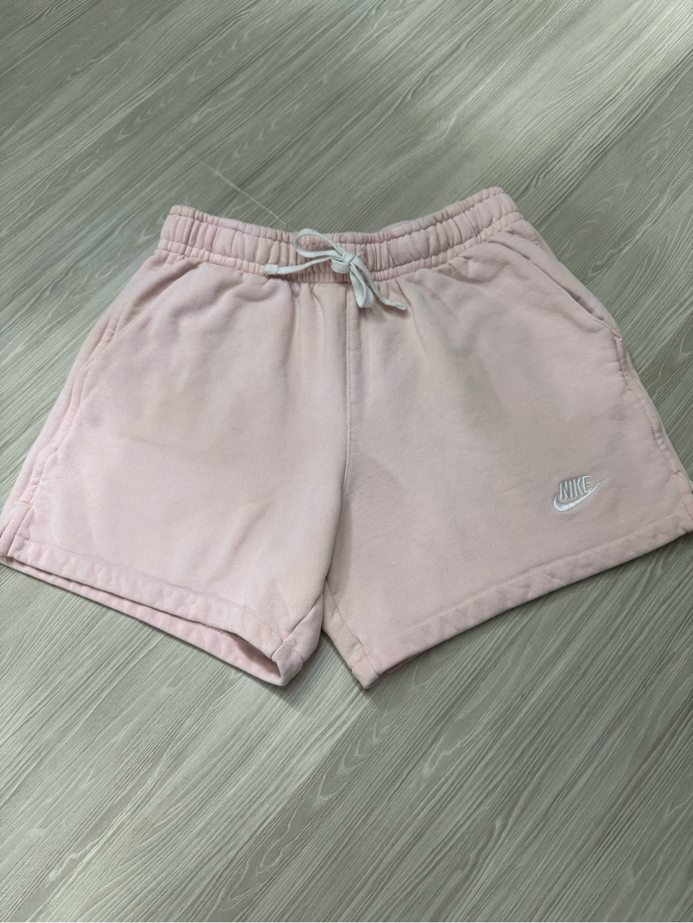 Nike Women's Light Pink Fleece Athletic Shorts
